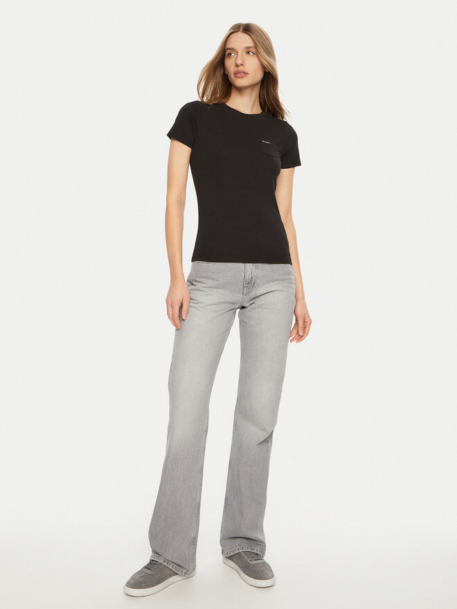 Guess Jeans Guess Jeans T-Shirt W5RI52 J1314 Μαύρο Regular Fit