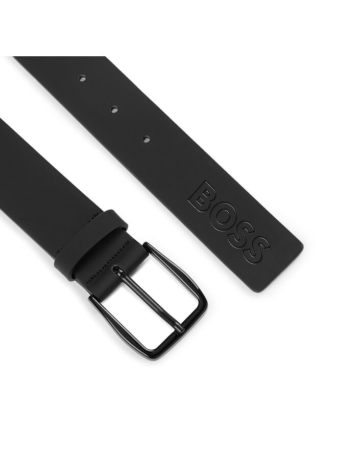 BOSS Чоловічий ремінь Boss Tobi-Logtip Sz35 50513086 Чорний