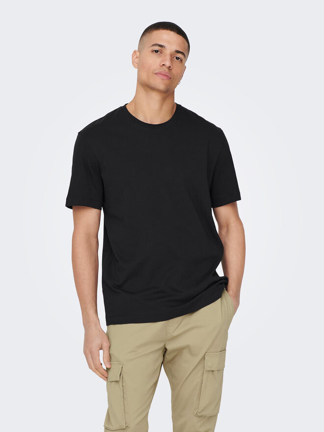 Only & Sons Only & Sons Marškinėliai 22025208 Juoda Regular Fit