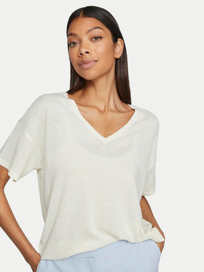 Vila Vila Camiseta Abella 14089540 Blanco Relaxed Fit