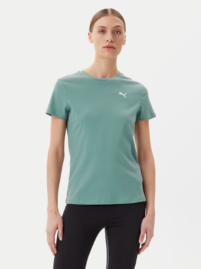 Puma Puma Marškinėliai Ess Elevated 685021 Žalia Slim Fit