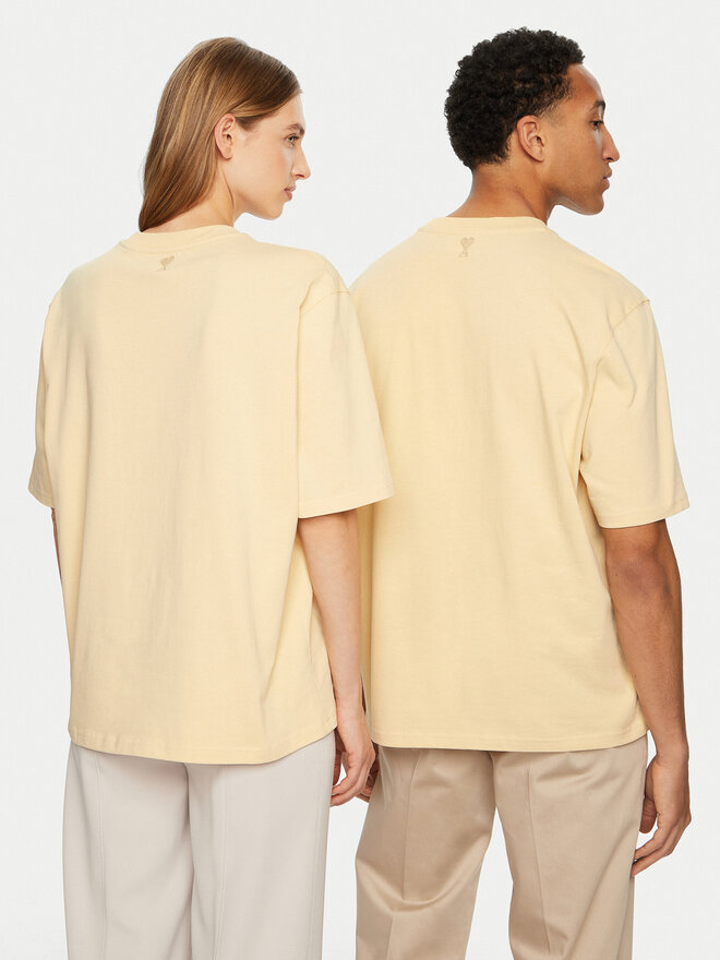 AMI PARIS AMI PARIS Majica UTS024.726 Écru Regular Fit