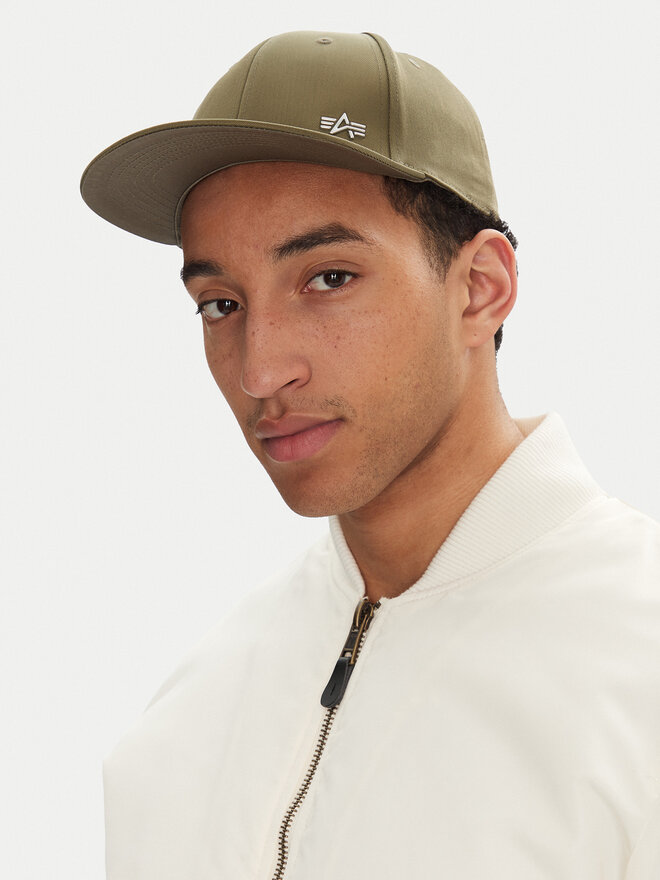 Alpha Industries Бейсболка Alpha Industries Metal Label 156905 Зелений