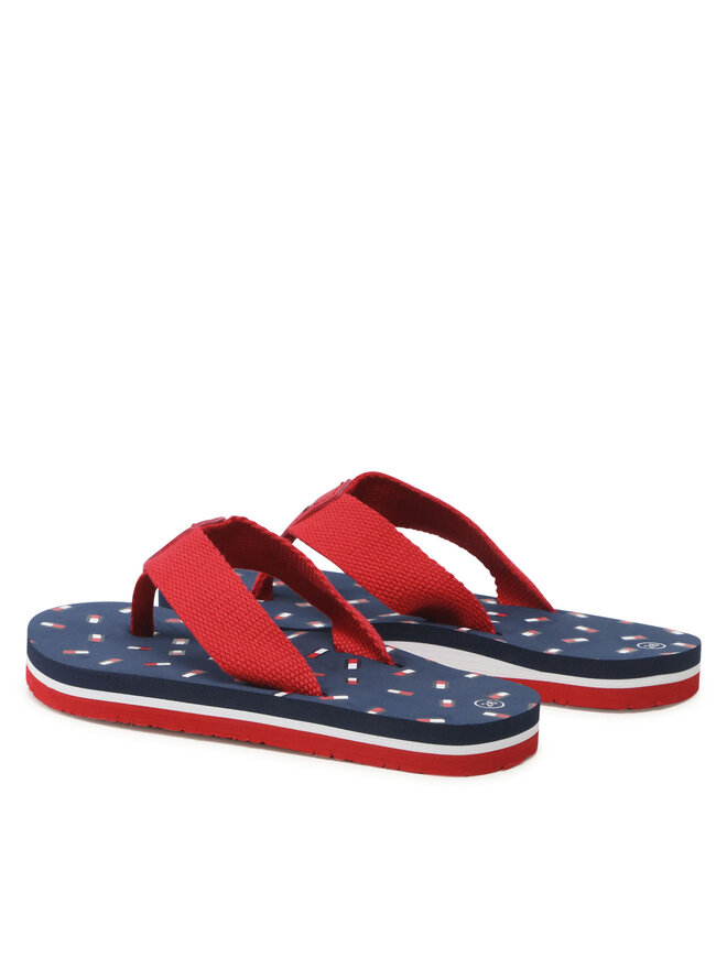 Tommy Hilfiger Žabky Tommy Hilfiger Flag Flip Flop T3X8-32923-0058 M Červená
