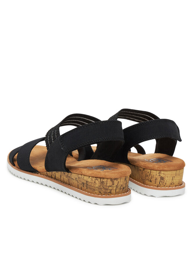 Skechers Sandale Skechers BOBS Desert Kiss-Shore Enough 114130/BLK Negru