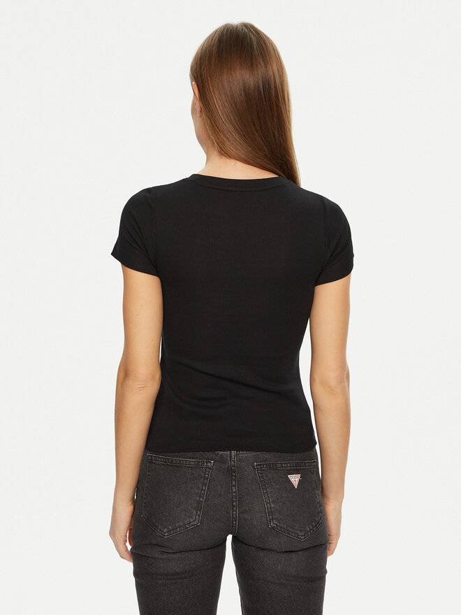 Guess Jeans Guess Jeans T-Shirt W5RI57 KA0H1 Μαύρο Slim Fit
