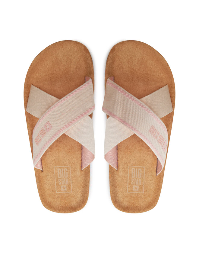 Big Star Shoes Klapki Big Star Shoes NN274A057 Beżowy