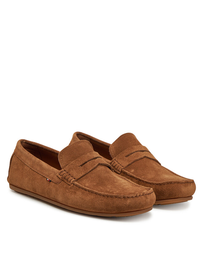 Tommy Hilfiger Mokasini Tommy Hilfiger Casual Hilfiger Suede Driver FM0FM04998 Rjava