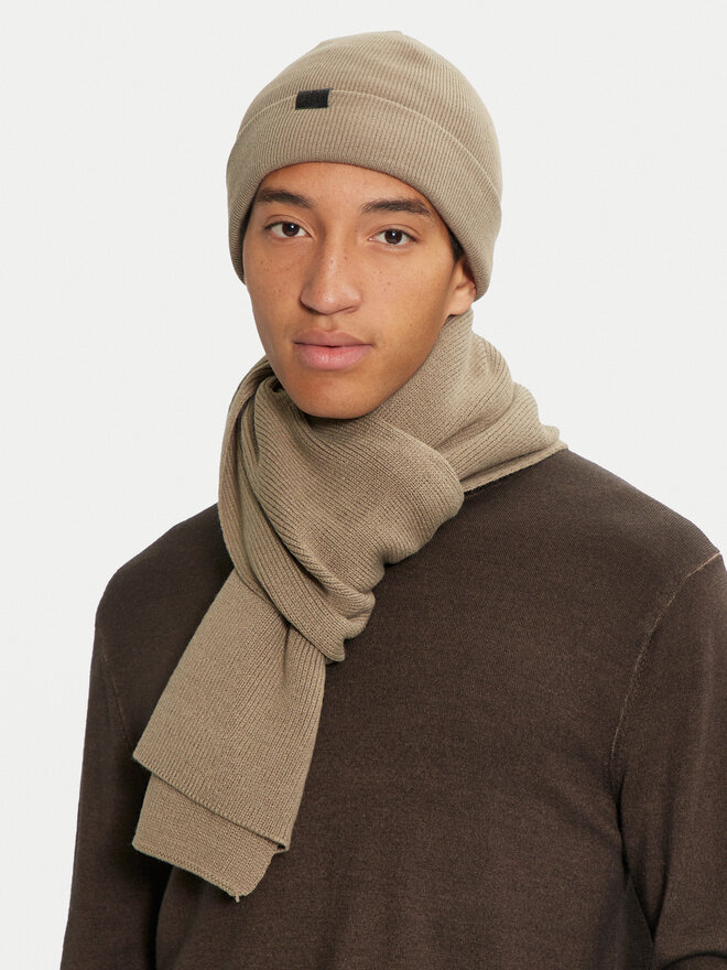 Jack&Jones Sál és sapka szett Jack&Jones 12163827 Bézs