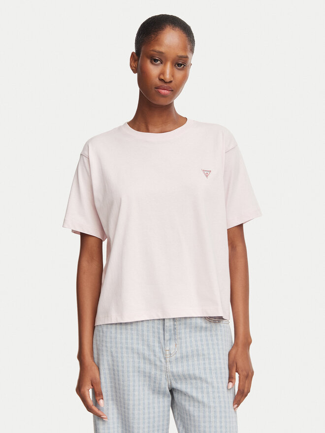 Guess Jeans Guess Jeans T-Shirt W4YI05 K8HM0 Hellrosa Boxy Fit