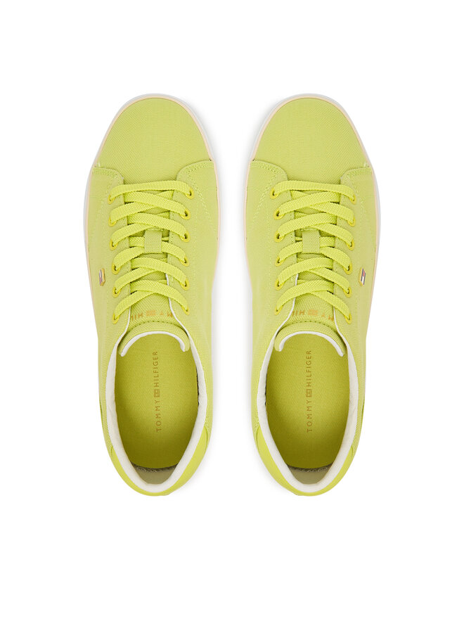 Tommy Hilfiger Sneakers aus Stoff Tommy Hilfiger Th Low Profile Vulc Canvas FW0FW09102 Gelb