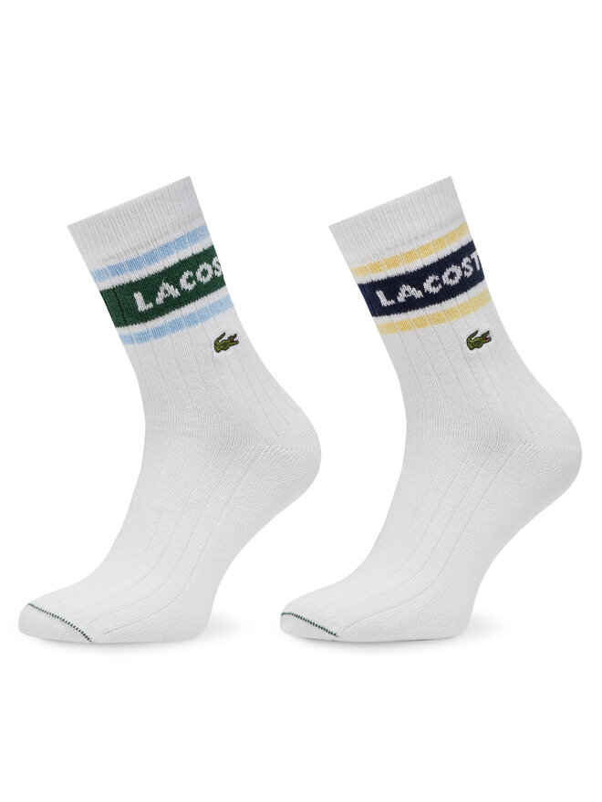 Lacoste Zestaw 2 par wysokich skarpet unisex Lacoste RA9304 Biały