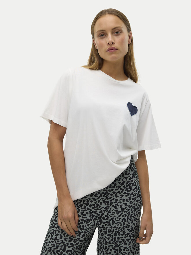 Vero Moda Vero Moda Póló Halle 10321318 Fehér Loose Fit