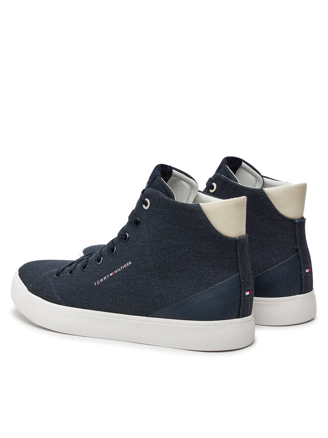 Tommy Hilfiger Tenisówki Tommy Hilfiger Th Hi Vulc Summer Cvs FM0FM05076 Granatowy