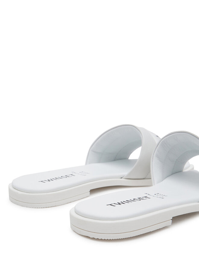 TWINSET Παντόφλες TWINSET 251GCJ040 Λευκό
