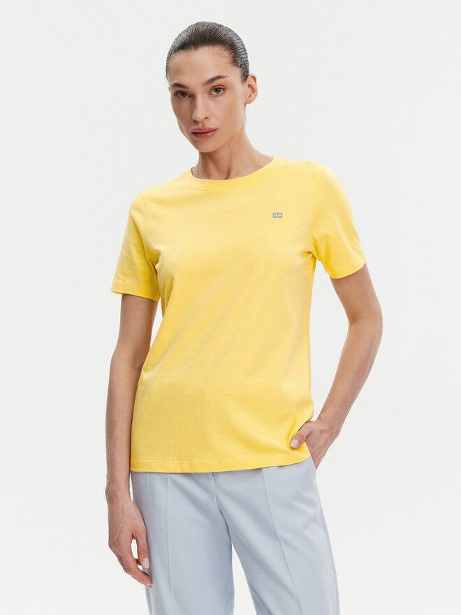 Tommy Hilfiger Tommy Hilfiger Camiseta WW0WW45522 Amarillo Regular Fit