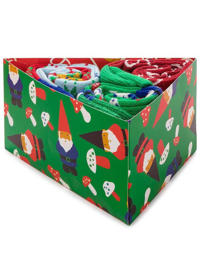Happy Socks Комплект 3 чифта дълги чорапи мъжки Happy Socks XMAS08-7003 Цветен