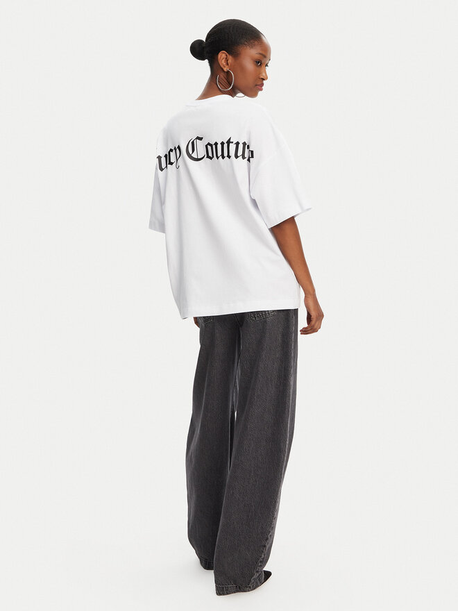 Juicy Couture Juicy Couture Camiseta Boyfriend JCTES09 Blanco Relaxed Fit