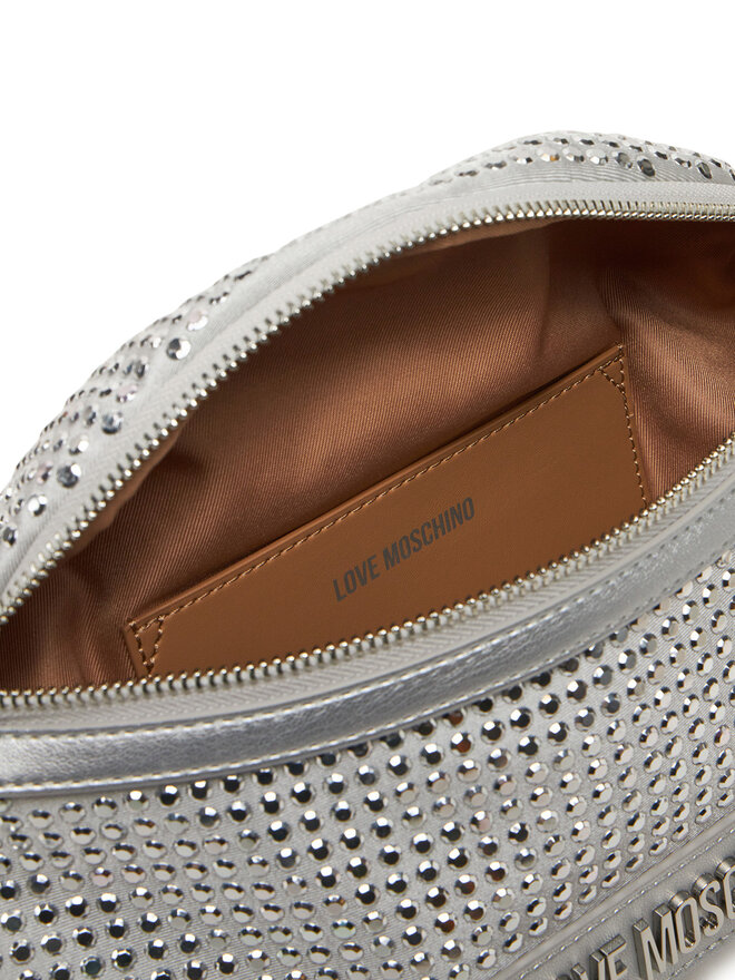 LOVE MOSCHINO Ledvinka LOVE MOSCHINO JC4137PP1MLL196B Stříbrná