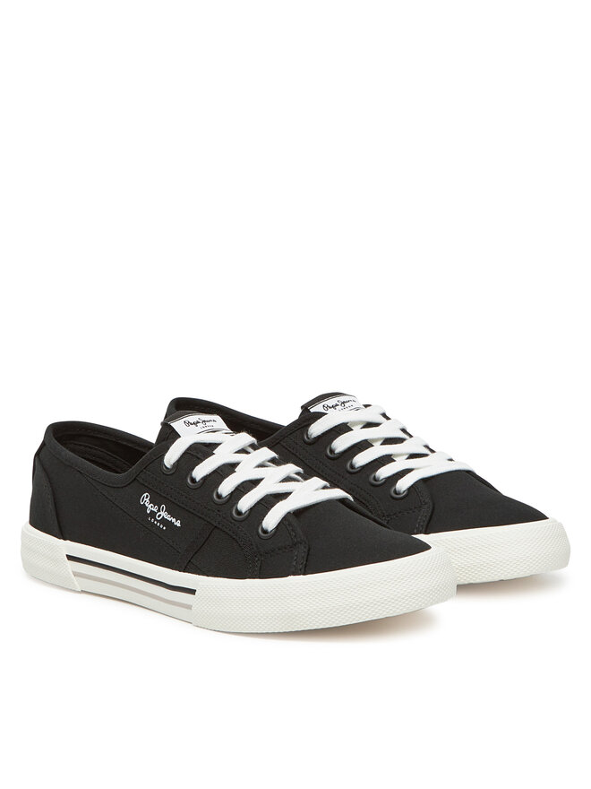 Pepe Jeans Tenisówki Pepe Jeans Brady Basic W PLS31287 Czarny
