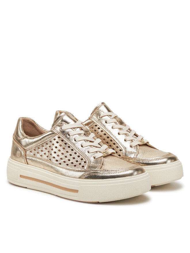 Caprice Sneakersy Caprice 9-23719-44 Złoty