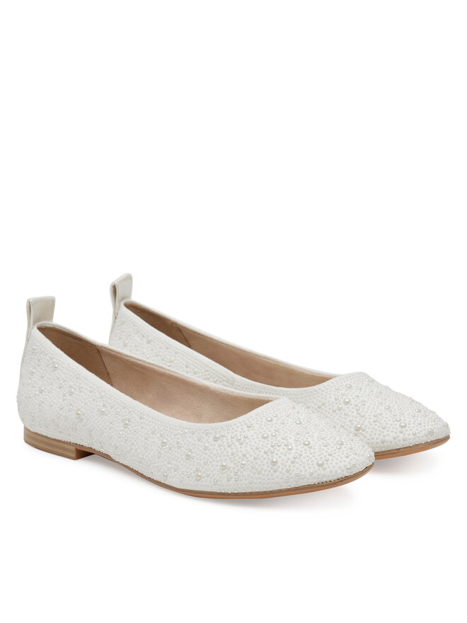 Tamaris Baleriny Tamaris 1-22113-44 Biały