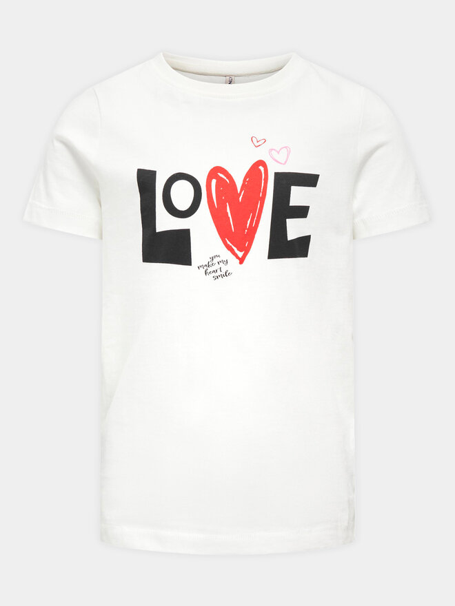 Kids ONLY Kids ONLY T-shirt Loovi 15317866 Bijela Regular Fit