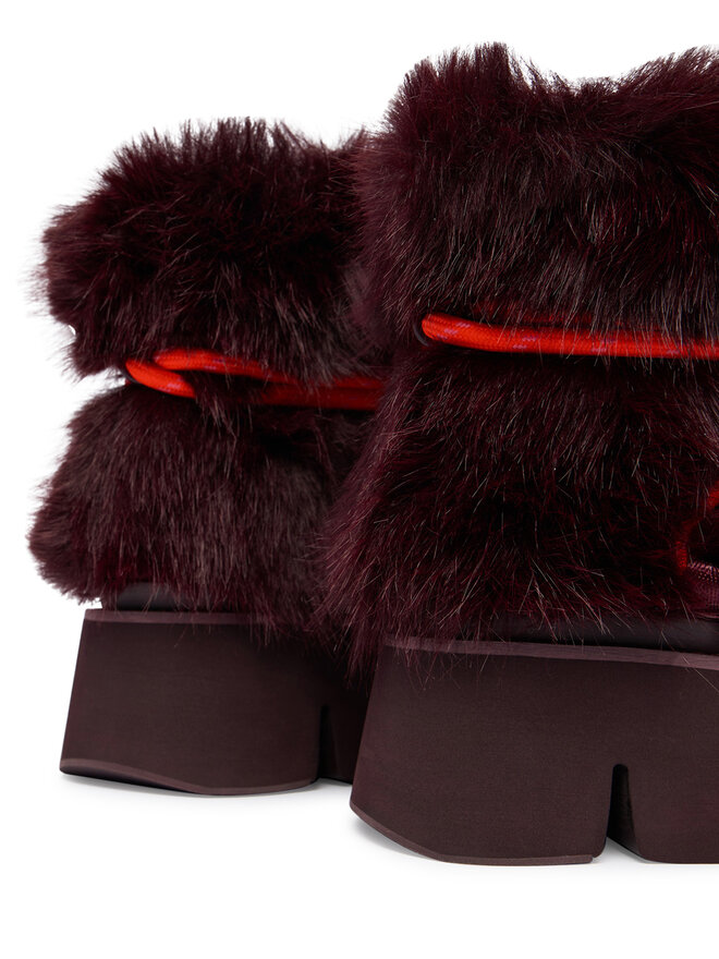 United Nude Schneeschuhe United Nude Stomper Fur Boot 11048993120 Dunkelrot