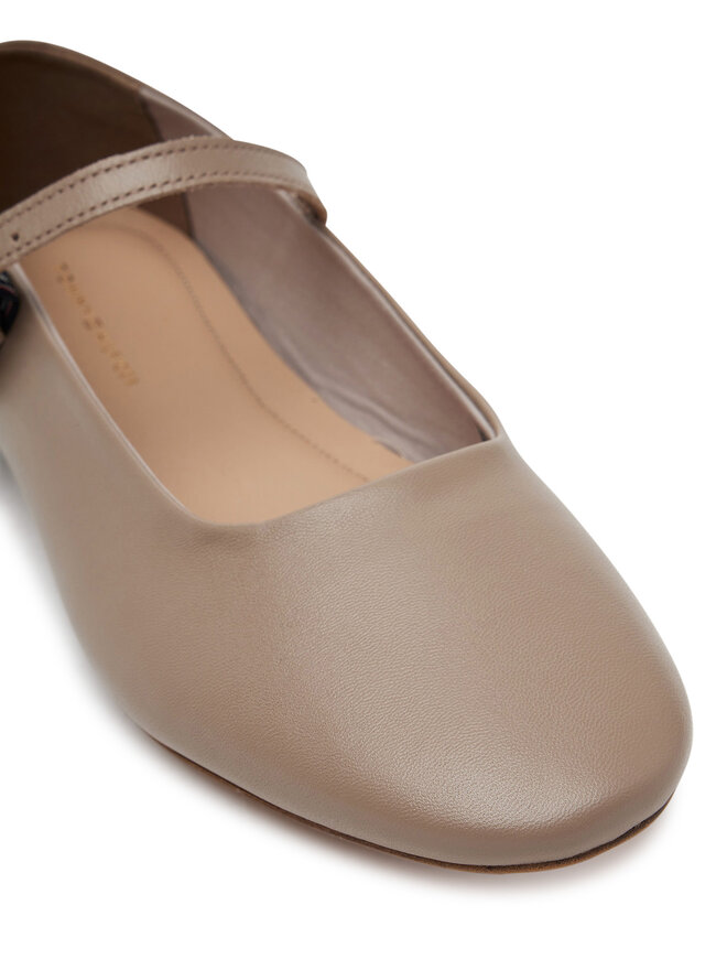 Tommy Hilfiger Bailarinas Tommy Hilfiger Leather Maryjane Ballerina FW0FW08651 Beis