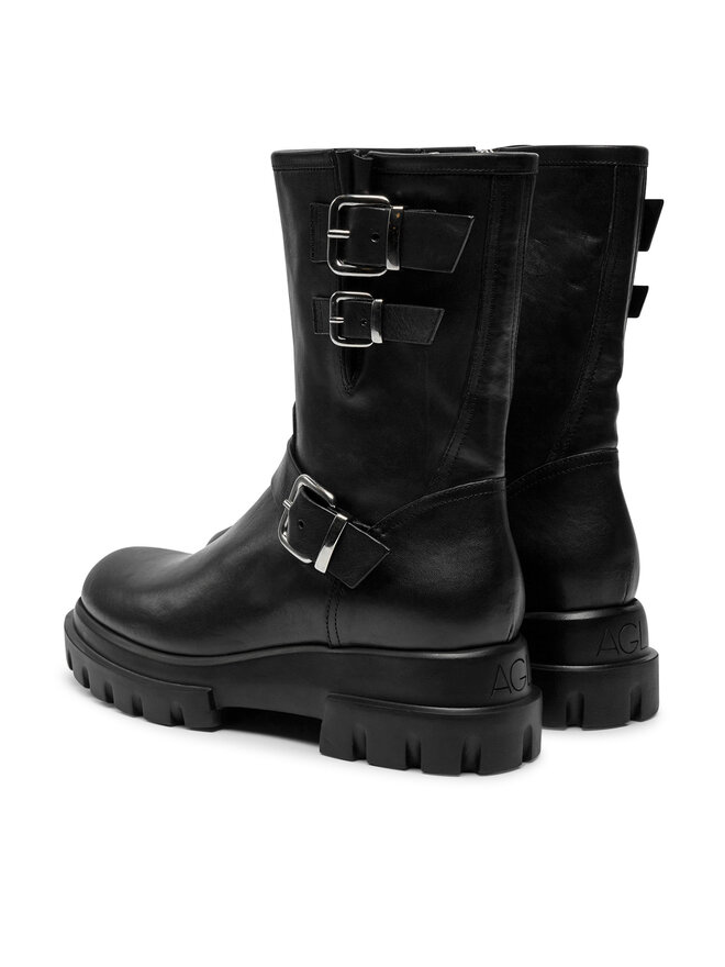 AGL Боти AGL Chunky Biker D756589PGKD0711013 Черен