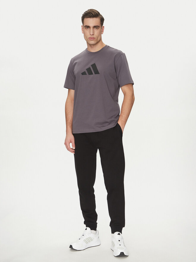 adidas adidas Футболка Future Icons 3 Bar Logo JD4921 Сірий Regular Fit
