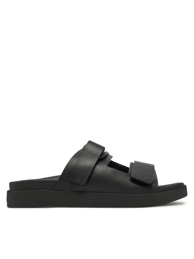Calvin Klein Sandale Calvin Klein Flat Adj Slide Eyelet HW0HW02489 Negru