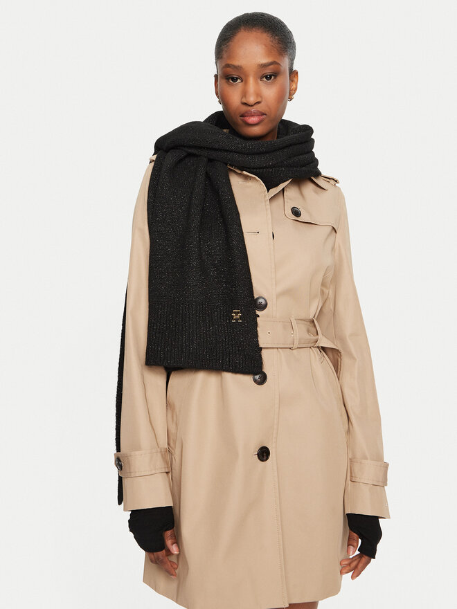 Tommy Hilfiger Κασκόλ Tommy Hilfiger AW0AW16646 Μαύρο