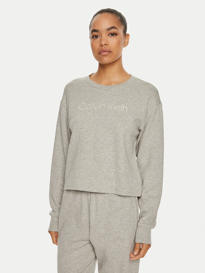 Calvin Klein Calvin Klein Сорочка-піжама Relaxed Crew Pullover QS7273E Сірий Regular Fit