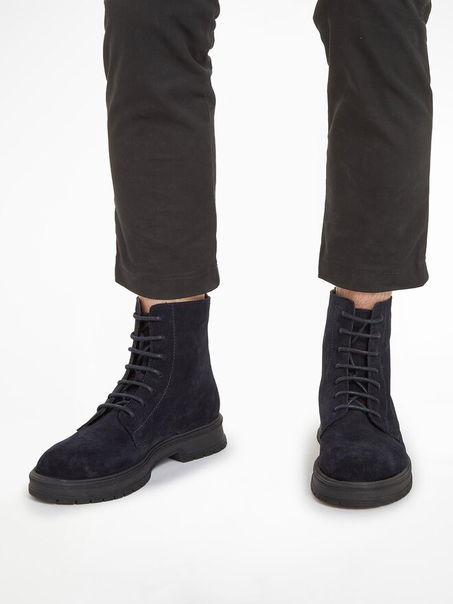 Tommy Hilfiger Μπότες Tommy Hilfiger Hilfiger Core Suede Boot FM0FM04674 Μπλε