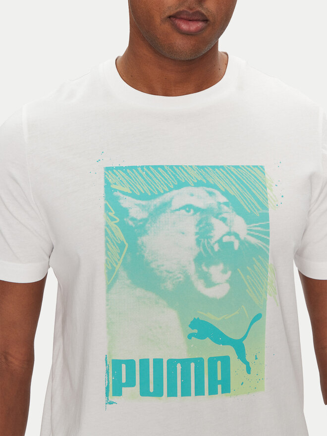 Puma Puma Camiseta Graphics Photoprint 684836 Blanco Regular Fit