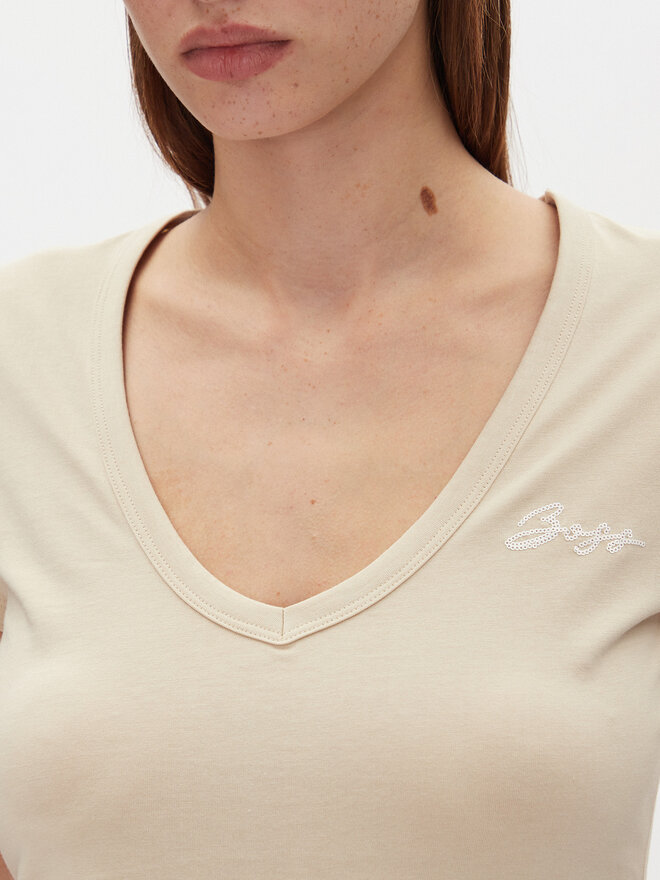 BOSS BOSS T-Shirt C_Eslane_4 50540432 Beige Slim Fit