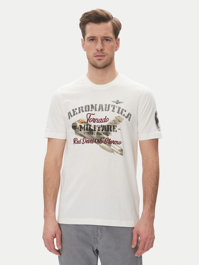 Aeronautica Militare Aeronautica Militare Camiseta 251TS2406J641 Blanco Regular Fit