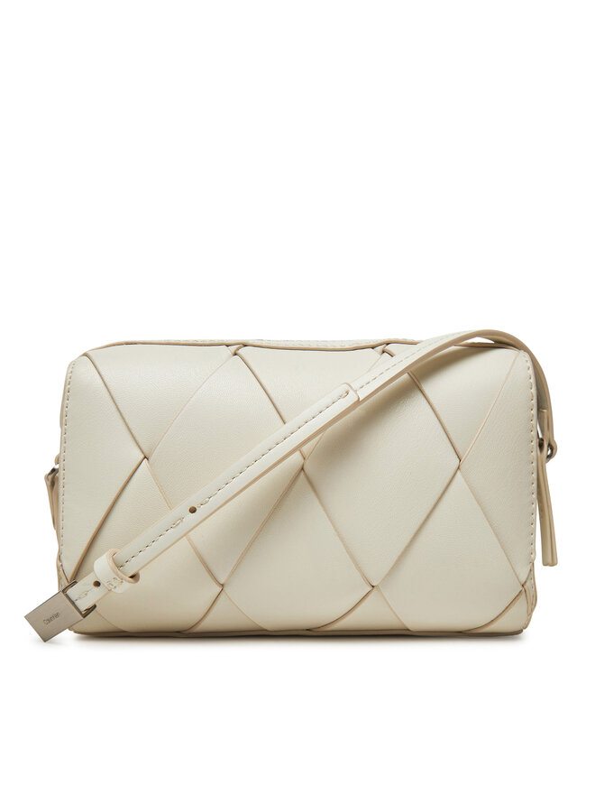 Calvin Klein Handtasche Calvin Klein Ck Woven Camera Bag K60K613002 Écru