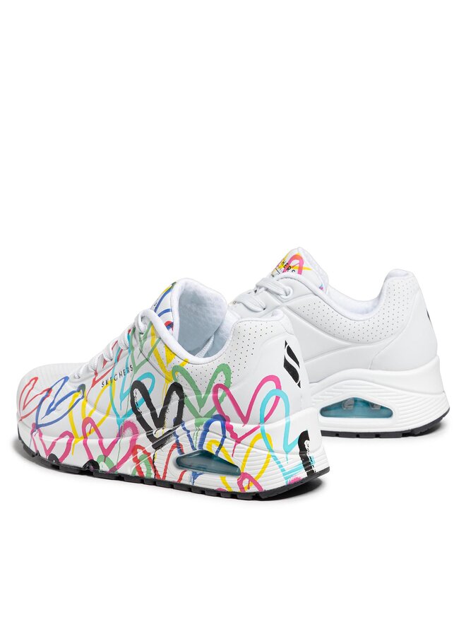 Skechers Sneakersy Skechers Uno Spread The Love 55507/WMLT Biały