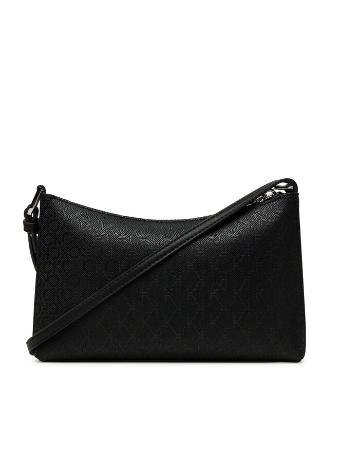 Calvin Klein Ročna torba Calvin Klein Ck Must Aop Conv Logo Jqd Strap LV04F3099G Črna