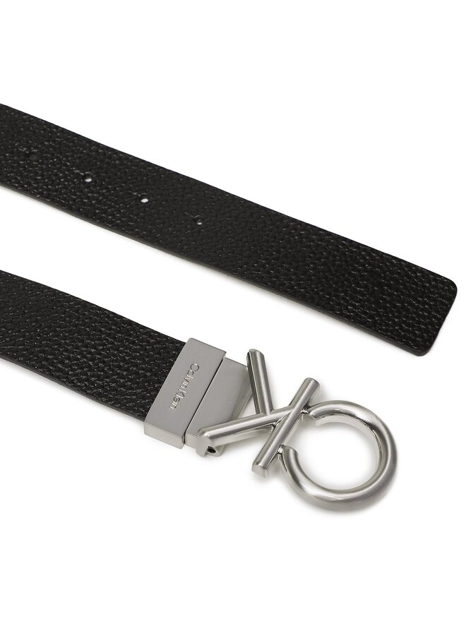 Calvin Klein Чоловічий ремінь Calvin Klein Adj/Rev Ck Metal Bombe Pb 35Mm K50K510630 Чорний