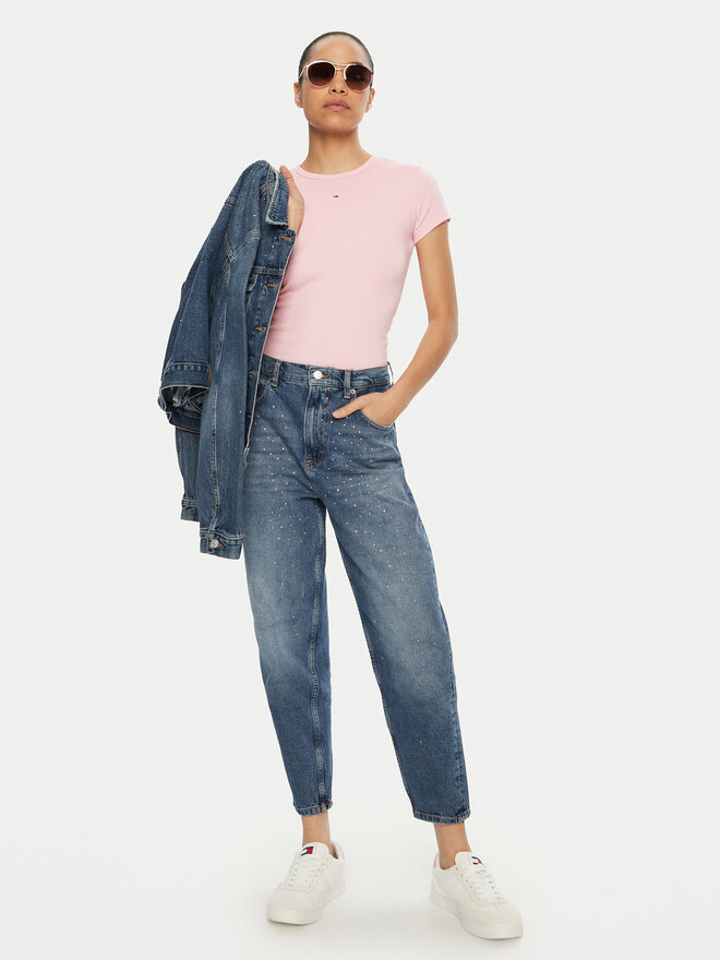Tommy Jeans Tommy Jeans Футболка Essential DW0DW17383 Рожевий Slim Fit