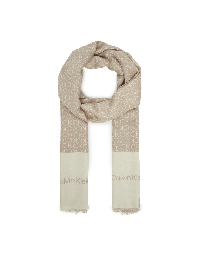 Calvin Klein Schal Calvin Klein Aop Minimal Logo LV04F8053G Beige