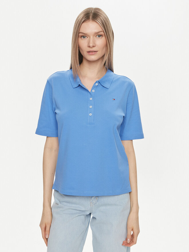 Tommy Hilfiger Tommy Hilfiger Polo marškinėliai 1985 WW0WW37820 Mėlyna Regular Fit