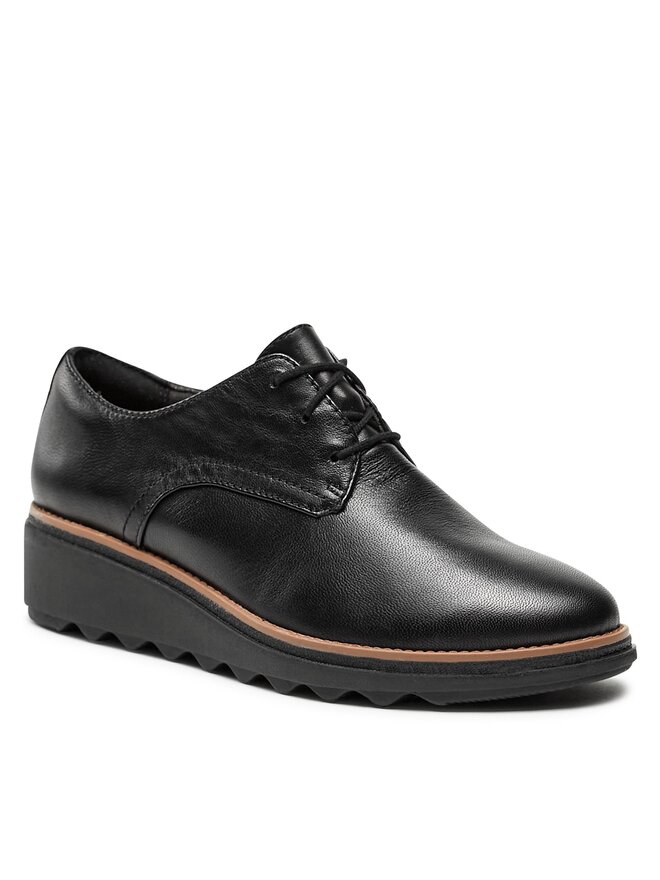 Clarks Oxford cipők Clarks Sharon Rae 261754164 Fekete