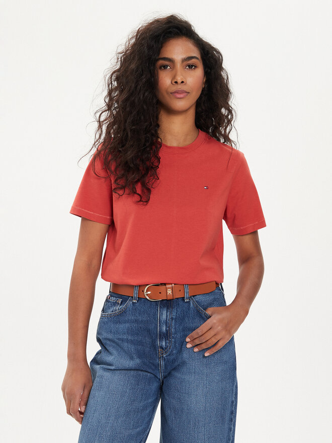 Tommy Hilfiger Tommy Hilfiger T-Shirt Modern WW0WW39848 Κόκκινο Regular Fit