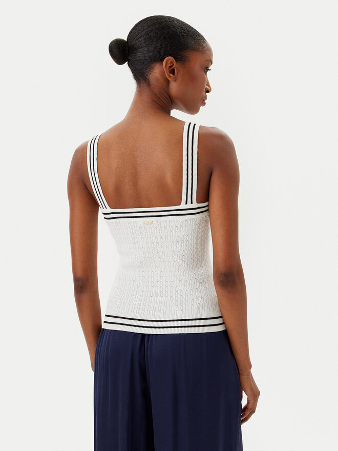 Fracomina Fracomina Top FR25ST4011K52401 Écru Slim Fit