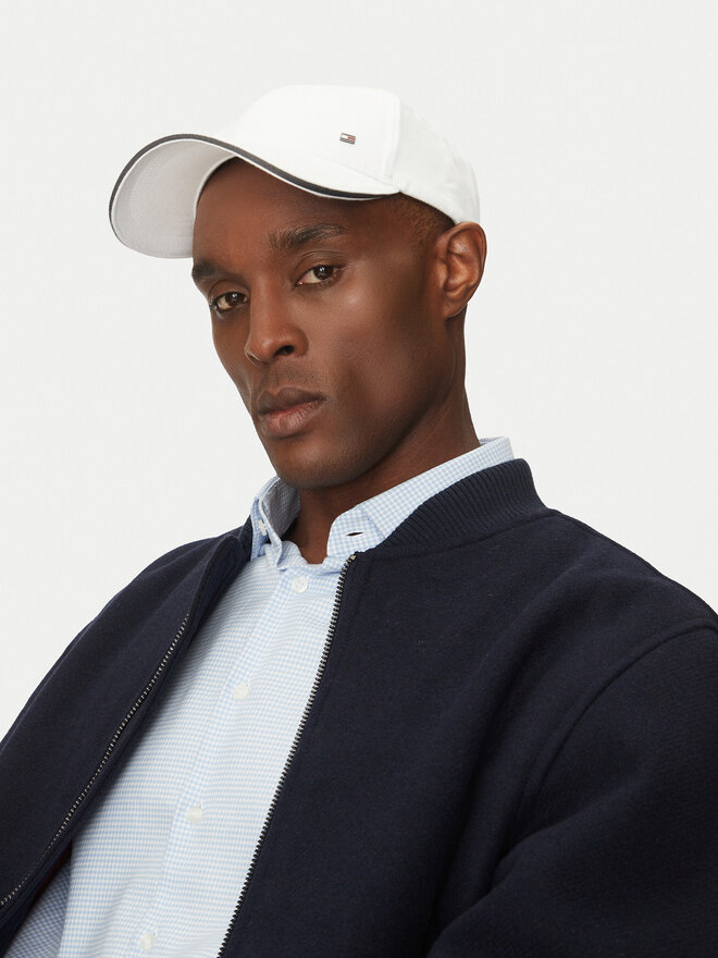 Tommy Hilfiger Καπέλο Jockey Tommy Hilfiger Corp Flannel AM0AM13164 Λευκό