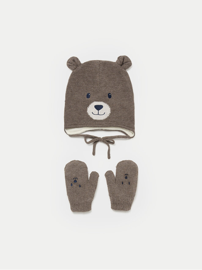 Mayoral Zestaw Czapka i Rękawiczki Mayoral 10772 Brązowy